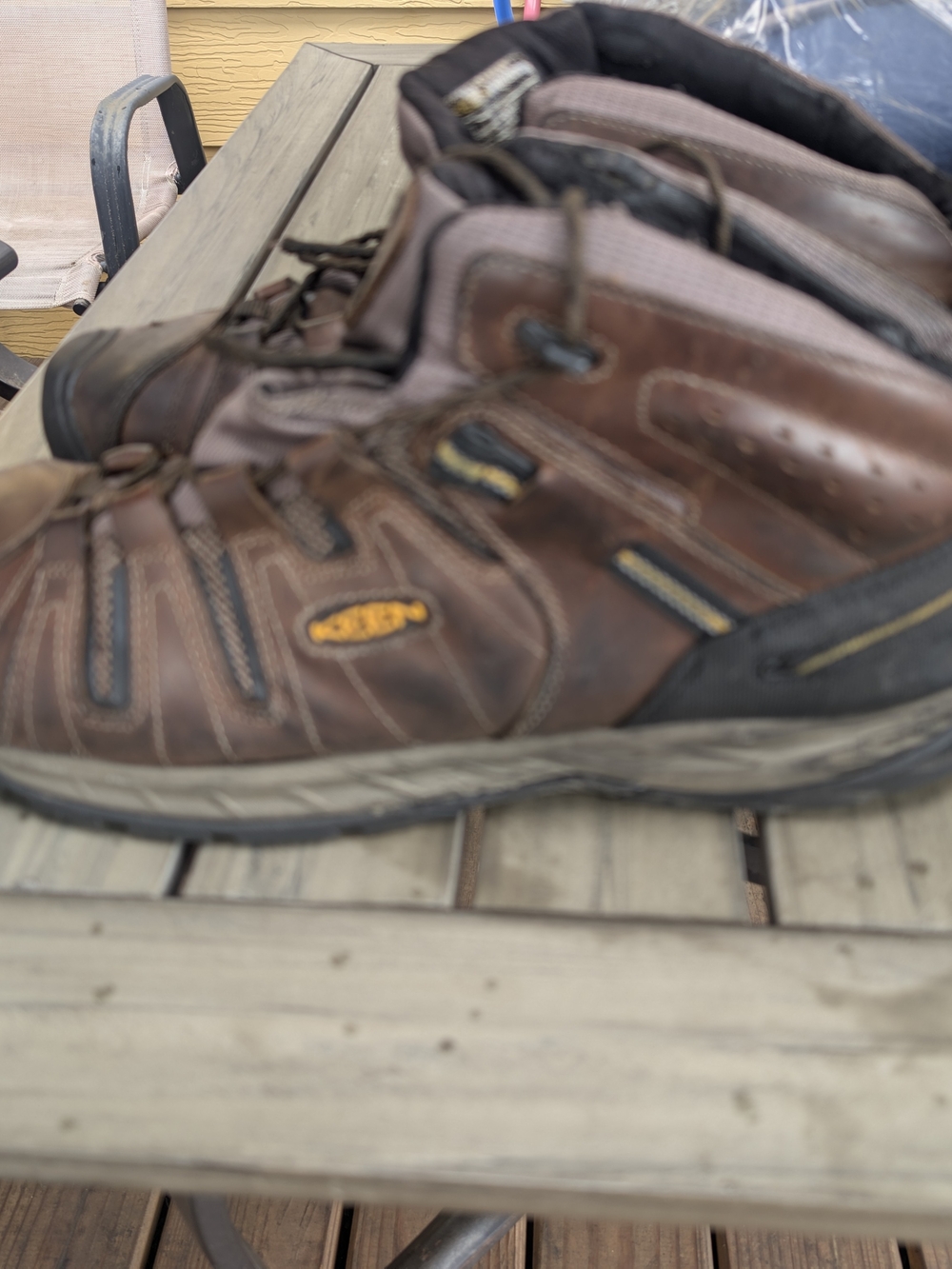 Men's Keen Steel Toe Mid Work Boots..Size 15EEE
